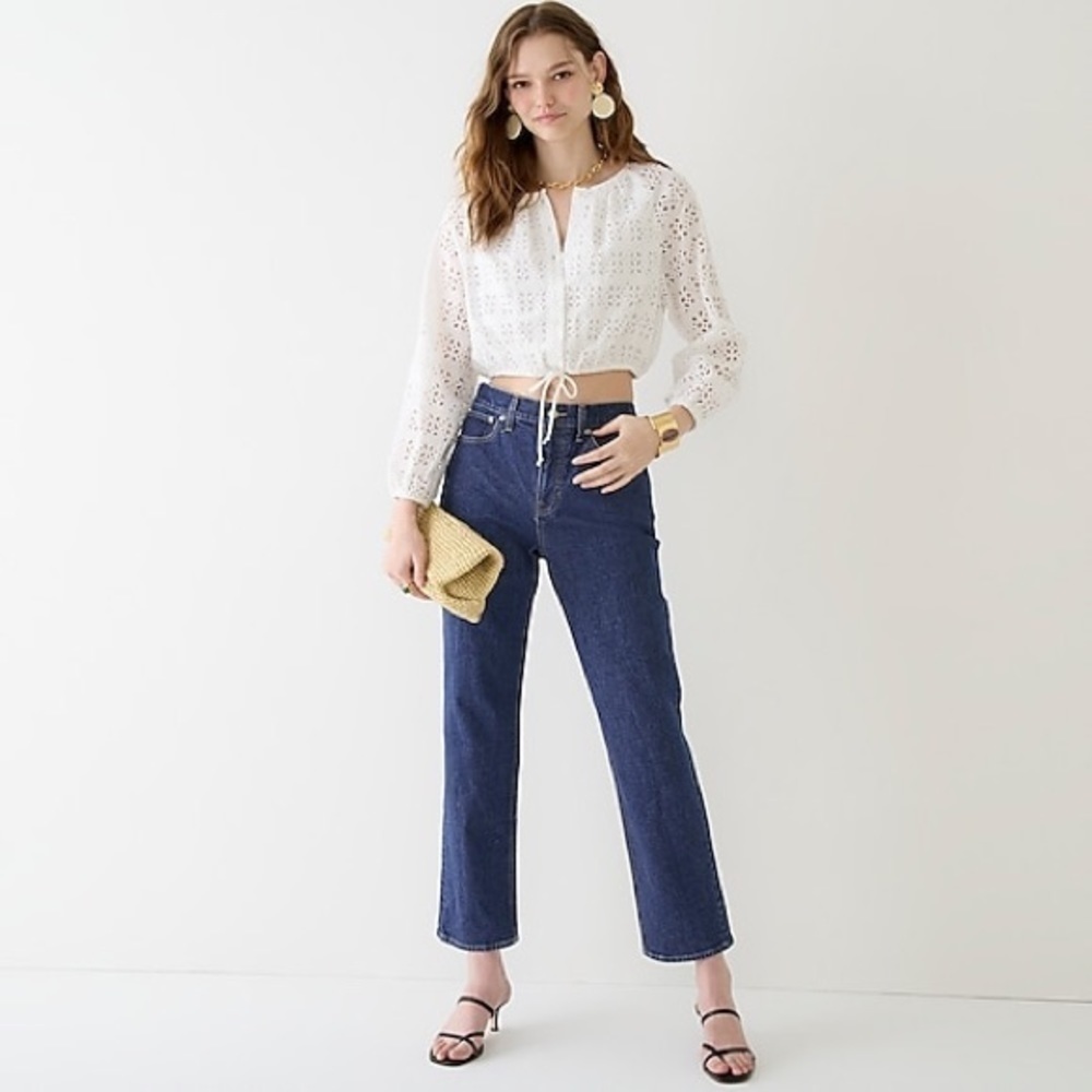 J. Crew NWT High Rise Classic Straight Leg Pants in Copper Square Wash S…